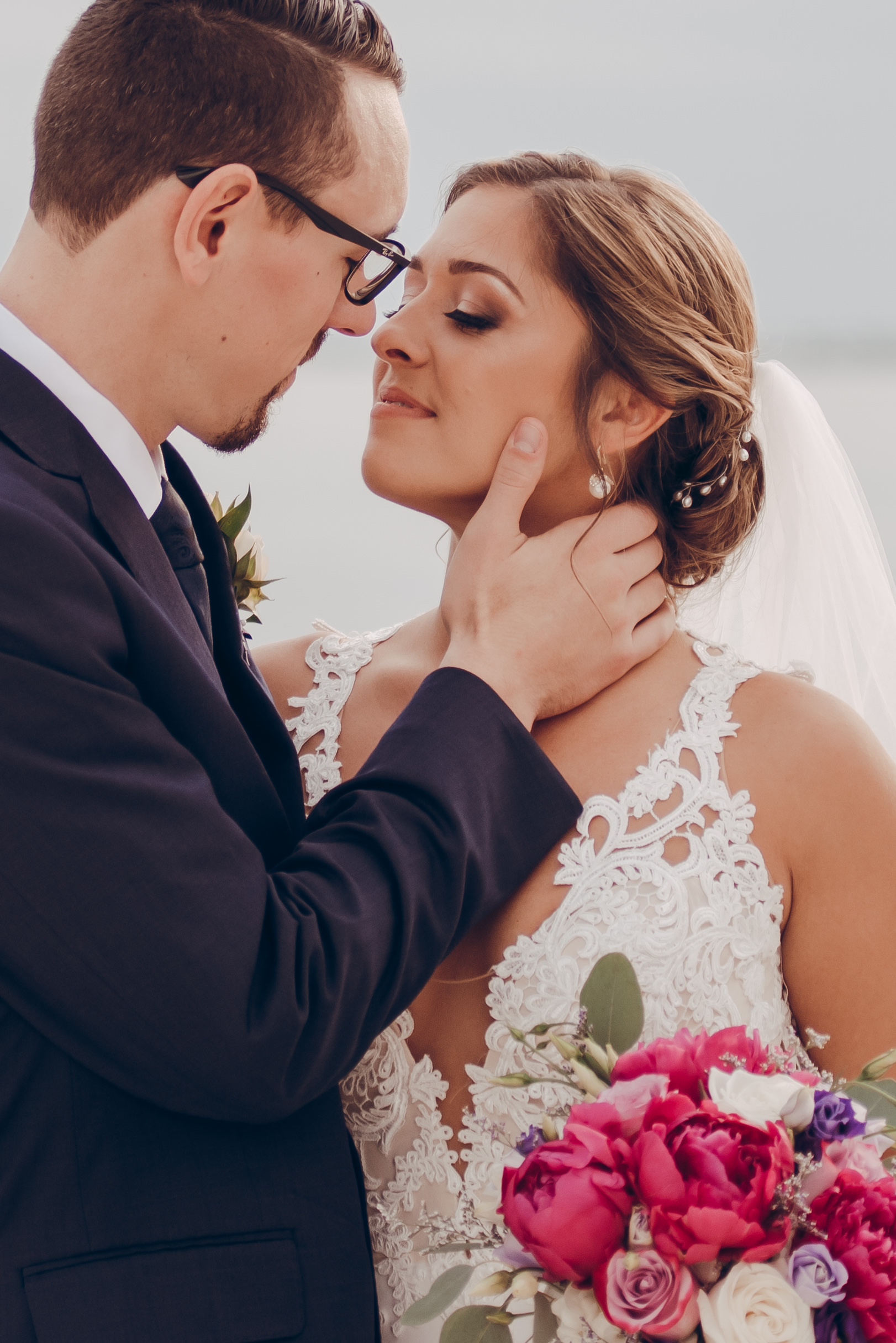 groom is about to kiss the bride