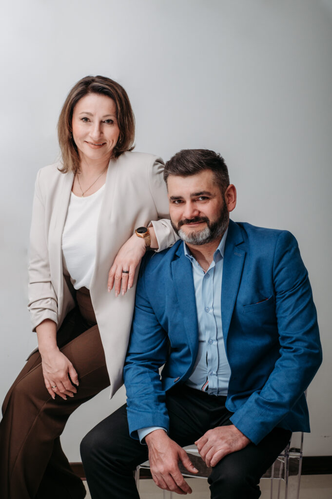business portrait of two partners together. men and women